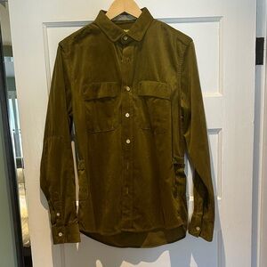 Olive Green Casual Button Down Shirt
